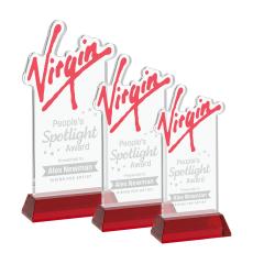 EdgeCraft Rectangle on Hartford - Red (via Ocean) - Crystal Awards