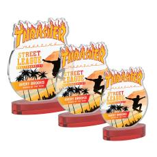 EdgeCraft Round Full Color on Alberton - Red (via Air) - Crystal Awards