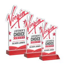 EdgeCraft Rectangle Full Color on Mitered - Red (via Ocean) - Full Color Awards