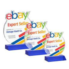 EdgeCraft Round Full Color on Mitered - Blue (via Ocean) - Full Color Awards
