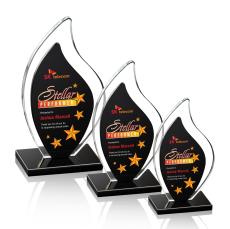 Flamingo Full Color Black Flame Crystal Award - Full Color Awards