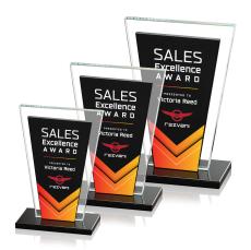 Heckel Full Color Black Crystal Award - Full Color Awards