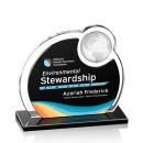 Riccarda Full Color Black Spheres Crystal Award