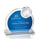 Riccarda Globe Blue Spheres Crystal Award