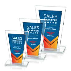 Heckel Full Color Blue Crystal Award - Full Color Awards