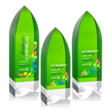 Emerald Tower Full Color Obelisk Crystal Award - Full Color Awards
