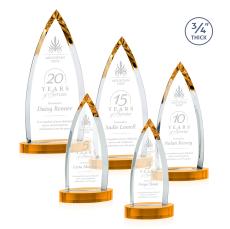 Shildon Amber on Alberton Base Crystal Award - Newest Additions