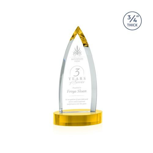 Corporate Awards - Crystal Awards - Shildon Gold on Alberton Base Crystal Award