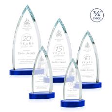 Shildon Blue on Alberton Base Crystal Award - Newest Additions