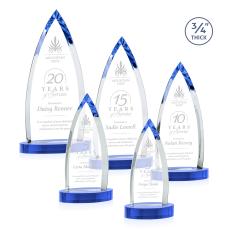 Shildon Sky Blue on Alberton Base Crystal Award - Newest Additions
