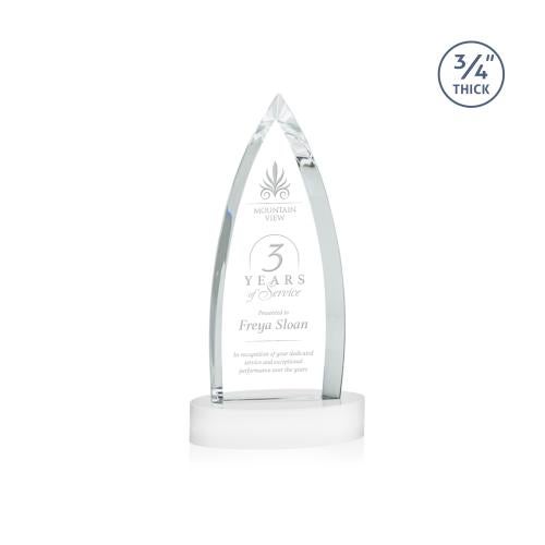 Corporate Awards - Crystal Awards - Shildon White on Alberton Base Crystal Award