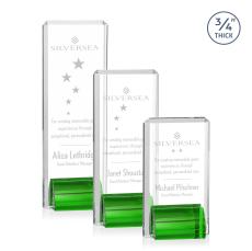 Annapolis Green Rectangle Crystal Award - Newest Additions
