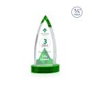 Shildon Full Color Green on Alberton Base Crystal Award