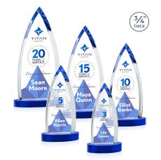 Shildon Full Color Blue on Alberton Base Crystal Award - Newest Additions