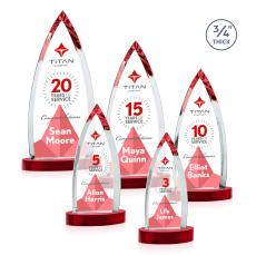 Shildon Full Color Red on Alberton Base Crystal Award - Newest Additions