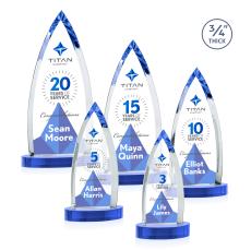 Shildon Full Color Sky Blue on Alberton Base Crystal Award - Newest Additions