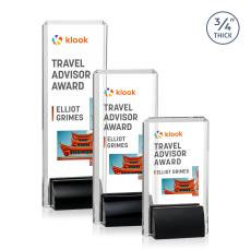 Annapolis Full Color Black Rectangle Crystal Award - Newest Additions