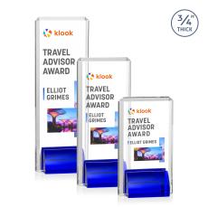Annapolis Full Color Blue Rectangle Crystal Award - Newest Additions