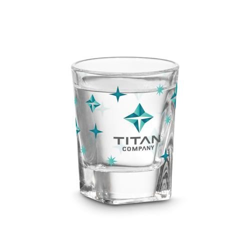 Corporate Recognition Gifts - Etched Barware - Renton Shot Glass - Full Color