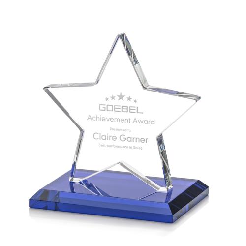 Corporate Awards - Crystal Awards - Crystal Star Awards - Sudbury Blue Star Crystal Award