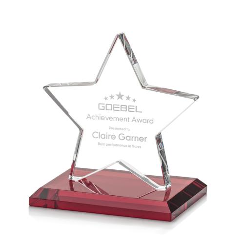 Corporate Awards - Crystal Awards - Crystal Star Awards - Sudbury Red Star Crystal Award