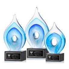 Caspian Glass on Square Marble Award - Newest Additions