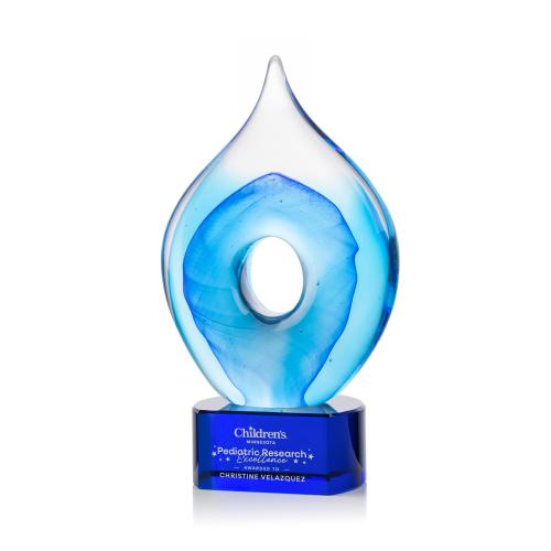 Corporate Awards - Glass Awards - Caspian Glass on Paragon Blue Award