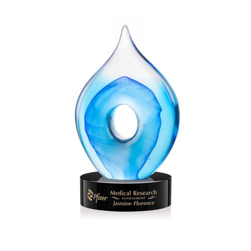 Corporate Awards - Glass Awards - Caspian Glass on Stanrich Black Award