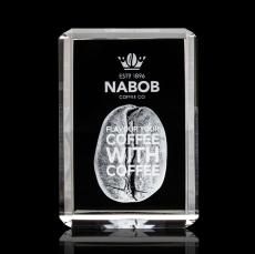 Fulton 3D Vertical Rectangle Crystal Award - Employee of the Month Awards