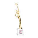 Star Goddess Full Color Gold/Clear Star Crystal Award