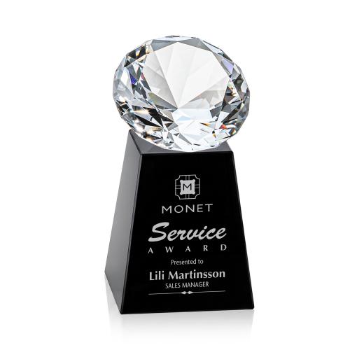 Corporate Awards - Crystal Awards - Celestina Black/Diamond Crystal Award