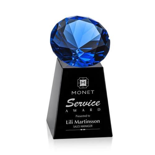 Corporate Awards - Crystal Awards - Celestina Black/Sapphire Crystal Award