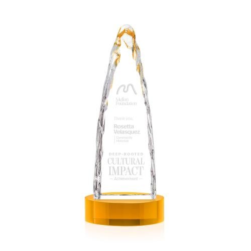 Corporate Awards - Crystal Awards - Goderich Iceberg on Base - Amber