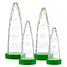 Goderich Iceberg on Base - Green - Crystal Pillar Awards