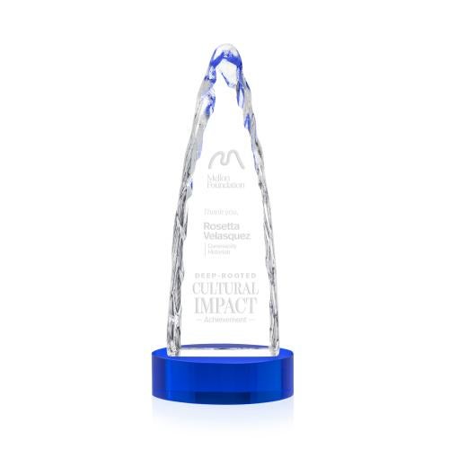 Corporate Awards - Crystal Awards - Goderich Iceberg on Base - Blue