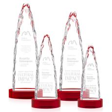 Goderich Iceberg on Base - Red - Crystal Pillar Awards