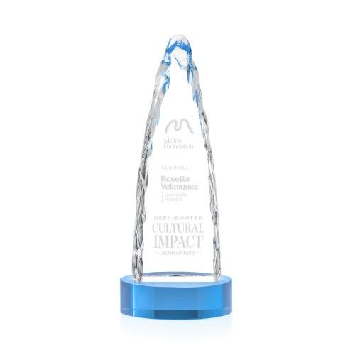 Corporate Awards - Crystal Awards - Goderich Iceberg on Base - Sky Blue
