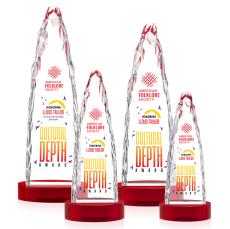 Goderich Full Color Red on Base Obelisk Crystal Award - Newest Additions