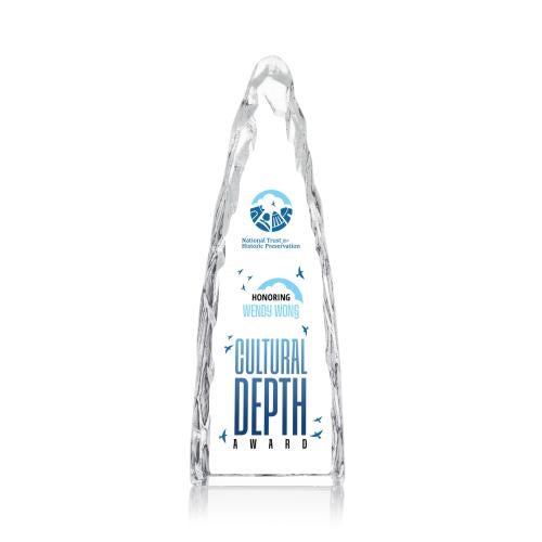 Corporate Awards - Crystal Awards - Goderich Iceberg Full Color Obelisk Crystal Award