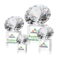 Diamond on Cube Full Color Crystal Award - Diamond Awards