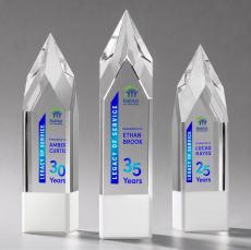 Coventry Full Color White Obelisk Crystal Award - Newest Additions