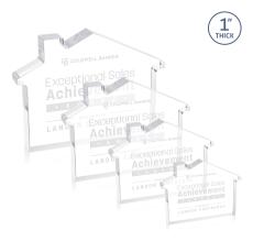 Homestyle Clear Abstract / Misc Acrylic Award - Employee of the Month Awards