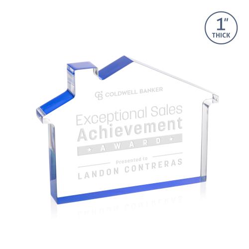 Corporate Awards - Acrylic Awards - Homestyle Blue Abstract / Misc Acrylic Award