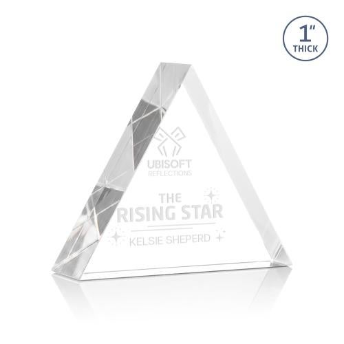 Corporate Awards - Acrylic Awards - Spartan Triangle Clear Diamond Acrylic Award