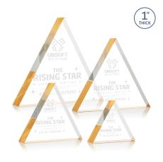Spartan Triangle Gold Diamond Acrylic Award - Diamond Awards