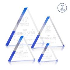 Spartan Triangle Blue Diamond Acrylic Award - Diamond Awards