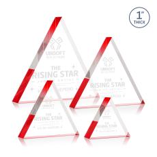 Spartan Triangle Red Diamond Acrylic Award - Diamond Awards
