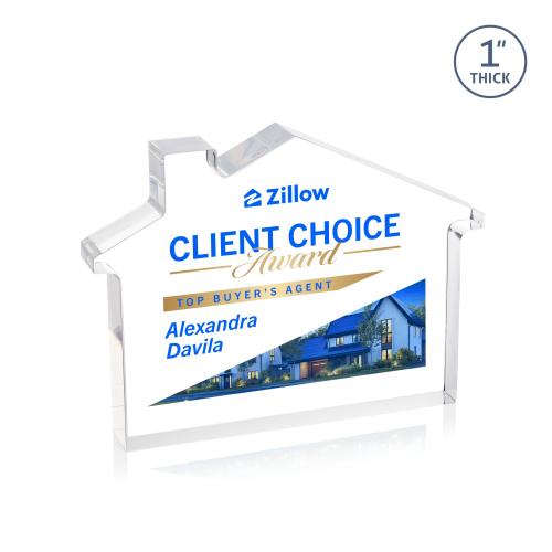 Corporate Awards - Acrylic Awards - Homestyle Full Color Clear Abstract / Misc Acrylic Award
