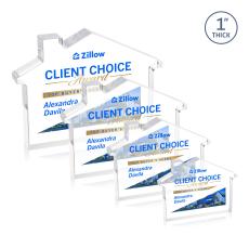 Homestyle Full Color Clear Abstract / Misc Acrylic Award - Employee of the Month Awards