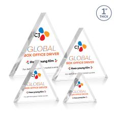 Spartan Triangle Full Color Clear Diamond Acrylic Award - Diamond Awards